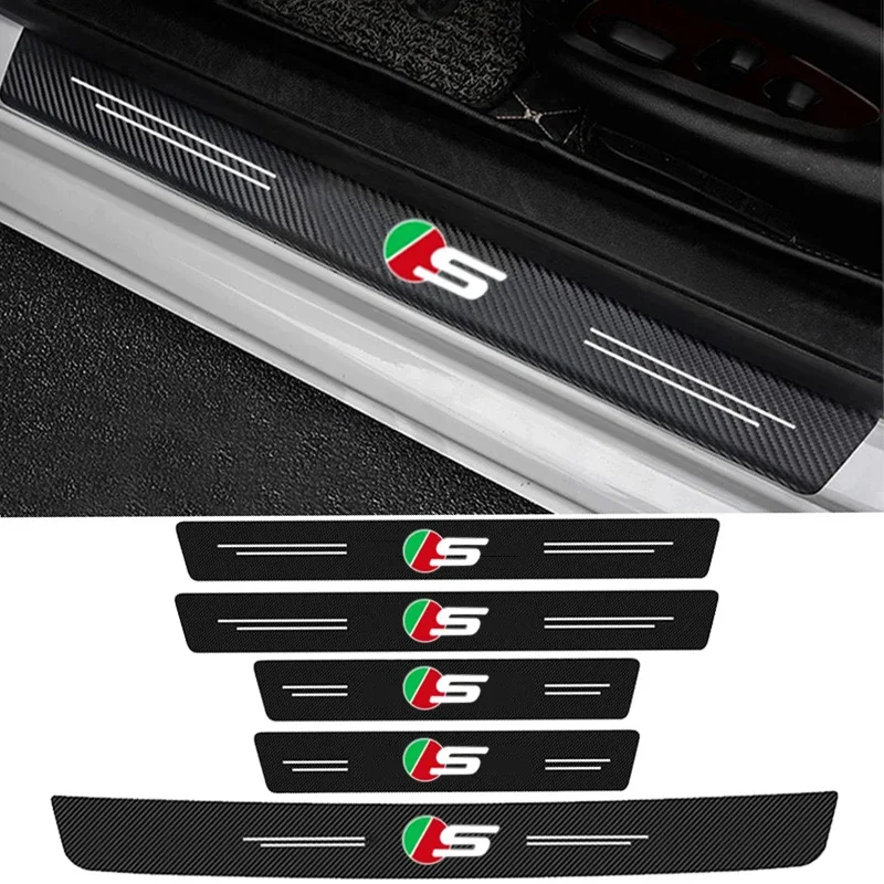 Car Door Sill Stickers Threshold Anti Scratch Decals for Jaguar S Sport Rear Trunk Sill Bumper Pedal Guard Strips Accessories