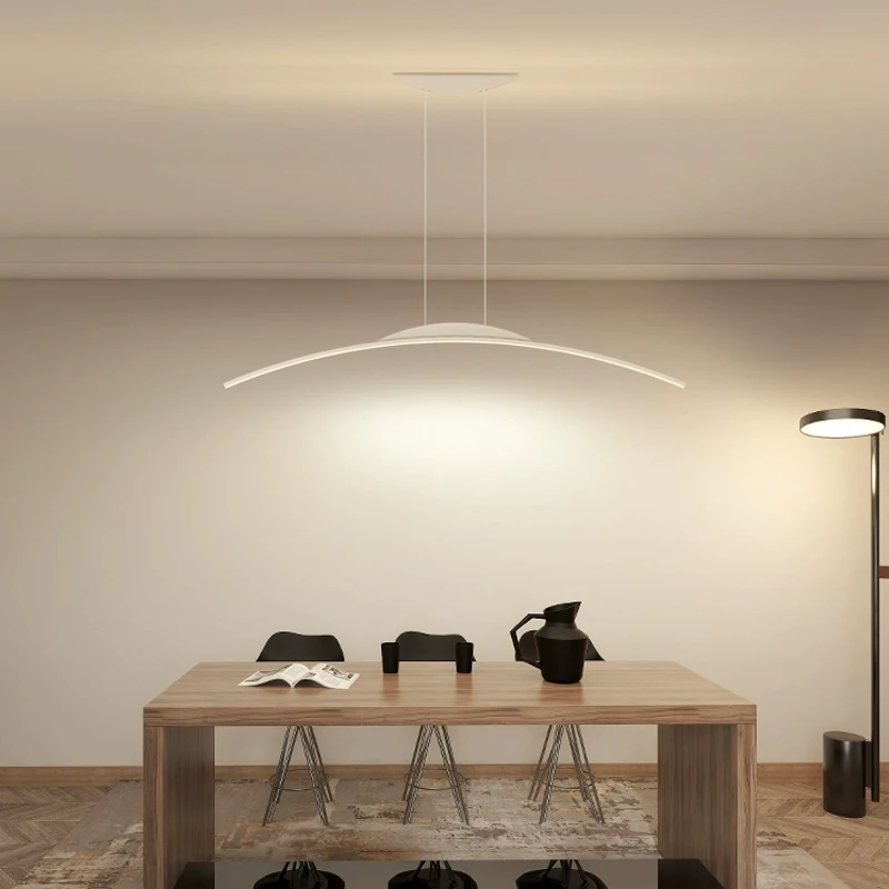 الحديثة الحد الأدنى استوديو مشبك طويل قلادة Led أضواء غرفة الطعام طاولة طعام مصمم بار غرفة الطعام الثريا luша #1