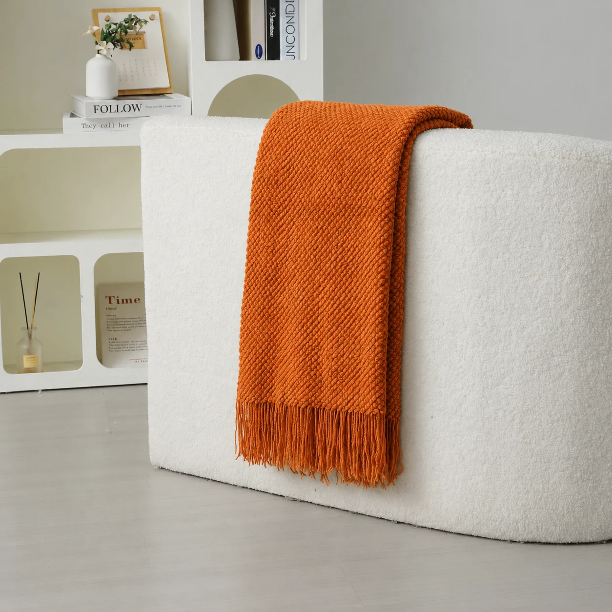 Licht kaki diamantpatroon gebr - Boho Throw Blanket Fringe recensie en prijs
