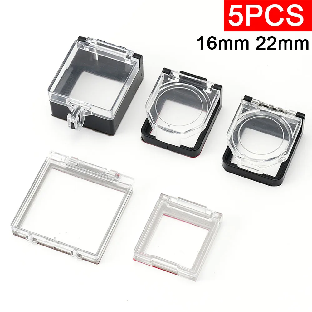 5pcs Push button switch protective cover protective cover anti-missing elevator emergency stop 16mm 22mm for Washing Machine
