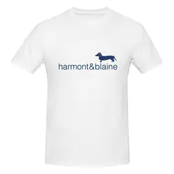 Harmont Blaine Retro Soft Cotton T-Shirt For Men And Women Summer Large Size Short-Sleeved Printed T-Shirt Casual Loose