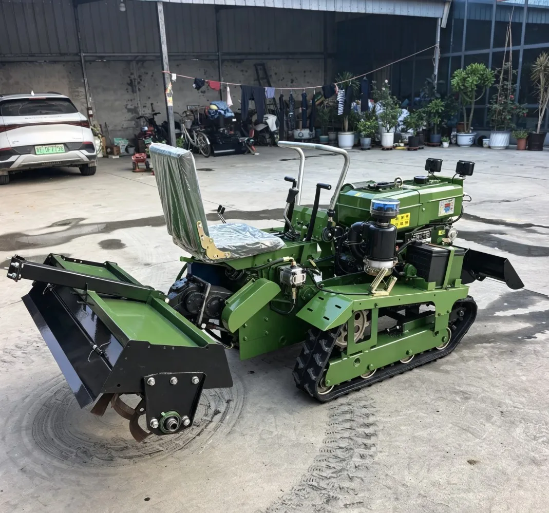 Seat Operated Rotary Tiller Superior Flexibility For Inter-row Operation In Fruit Orchards