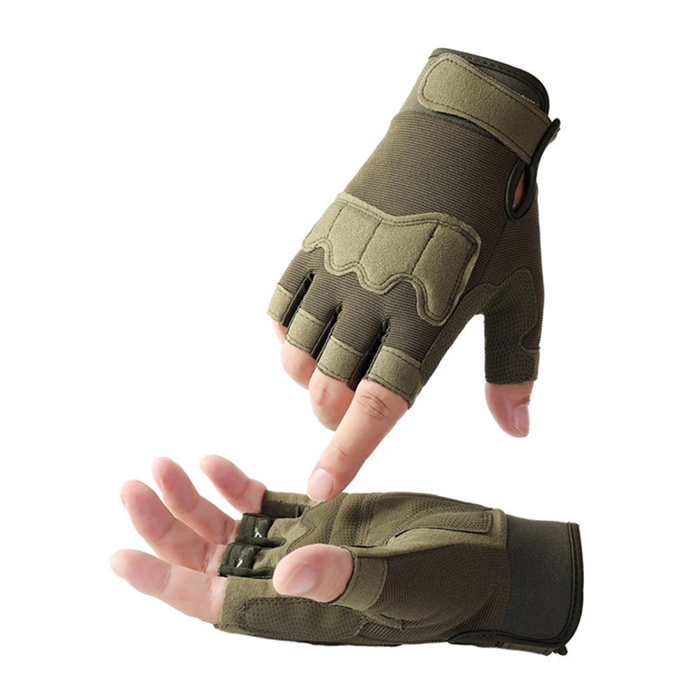 YOSS Motorcycle Men\'s Fingerless Cycling Man MTB Gym Gloves Riding Tactical Fitness Work Gloves Women Bicycle Accessories