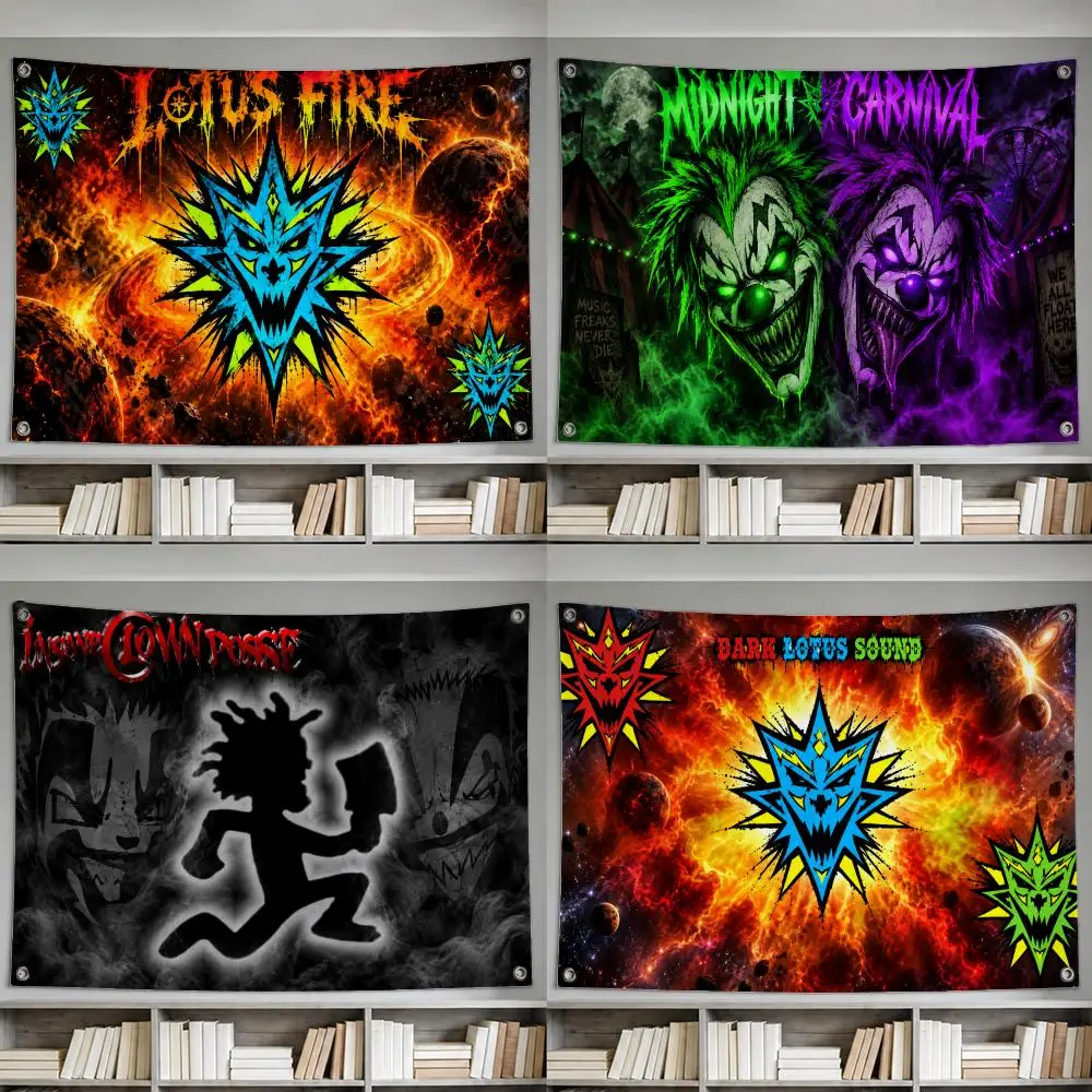 Band Insane Clown Posse Flags Wall Hanging Banner, Indoor Outdoor Decor for Yard Patio flag