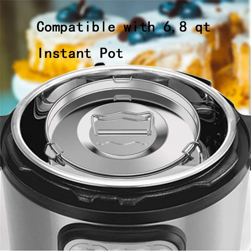 J1UL1N Flan Pan Flaneras Mold, Stainless Steel Flan Mold With Lid - Flan Maker For 6 Quart Pot(3QT, 8QT Avail) - With Rack Easy