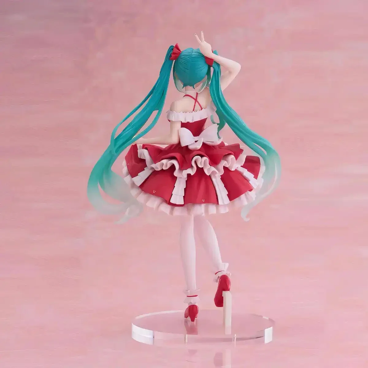 ตุ๊กตาขยับแขนขาได้ Hatsune Miku แท้18ซม. โมเดล Hatsune แฟชั่น Lolita PVC ของขวัญของเล่นเครื่องประดับตั้งโต๊ะสาวงาม