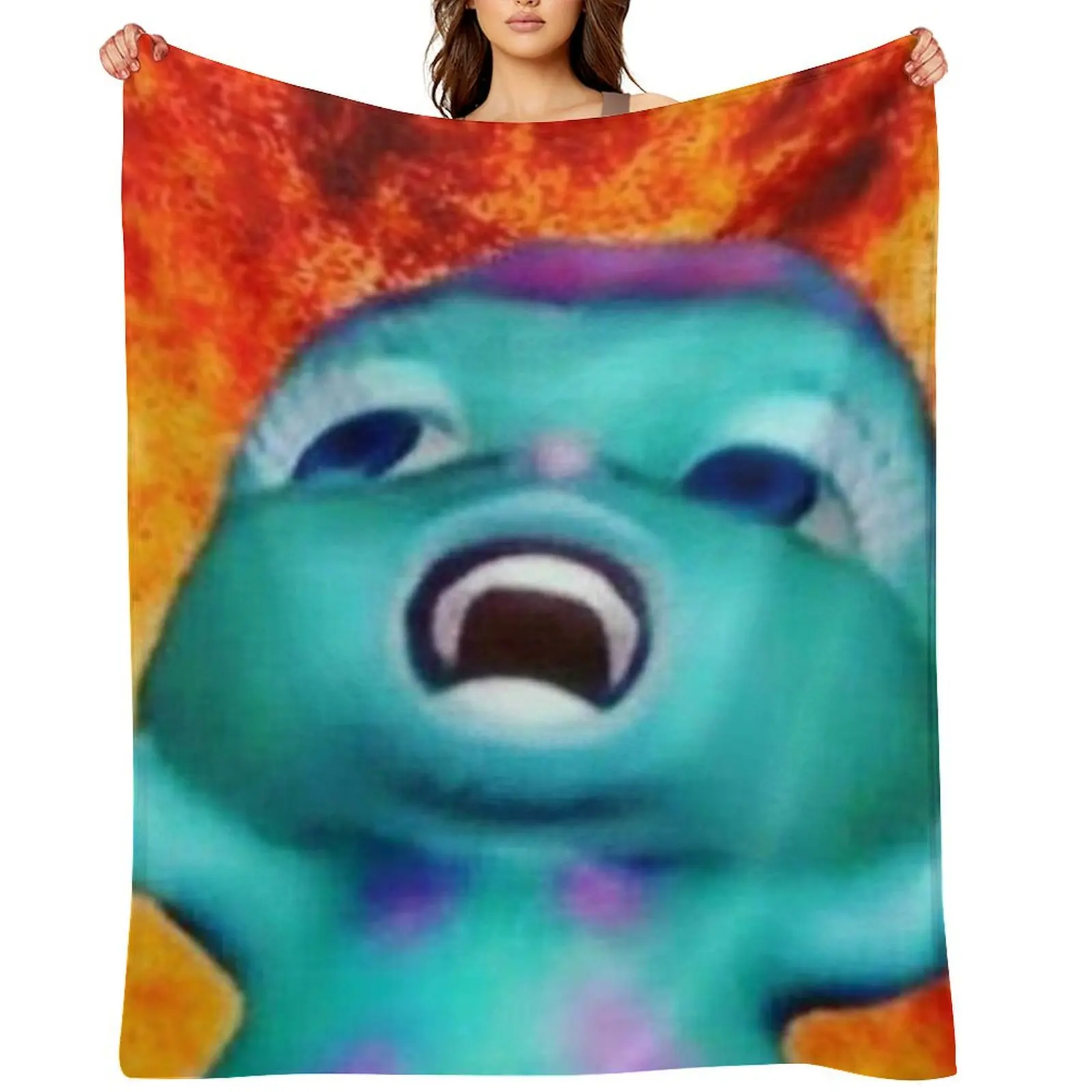 

Bibble Meme Fire Throw Blanket Blankets For Bed for sofa Decorative Sofas Multi-Purpose Blankets