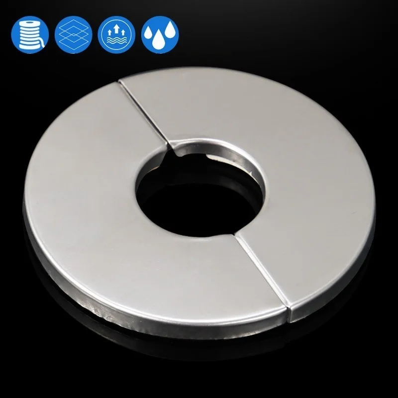 Stainless Steel Water Pipe Faucet Split Decor Cover Faucet Split Decorative Cover Faucet Accessory Self-adhesive Decorative Lid