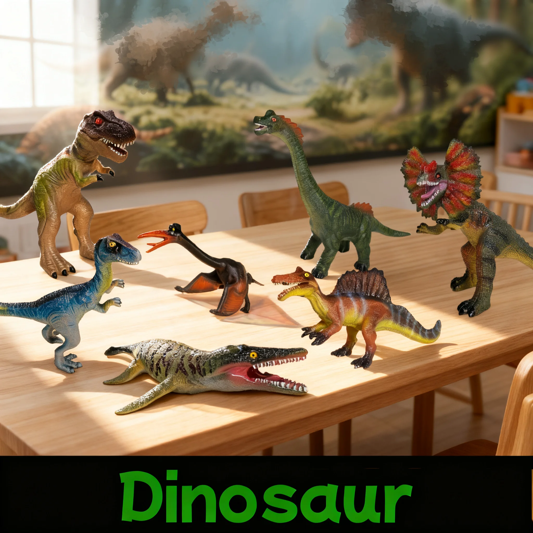 7 ชิ้นของเล่นไดโนเสาร์สำหรับเด็ก, รูปไดโนเสาร์ที่สมจริงของเล่นไดโนนุ่มสำหรับเด็กชายและเด็กหญิง, ของเล่นไดโนสัตว์, ของขวัญวันเกิดที่ยอดเยี่ยม