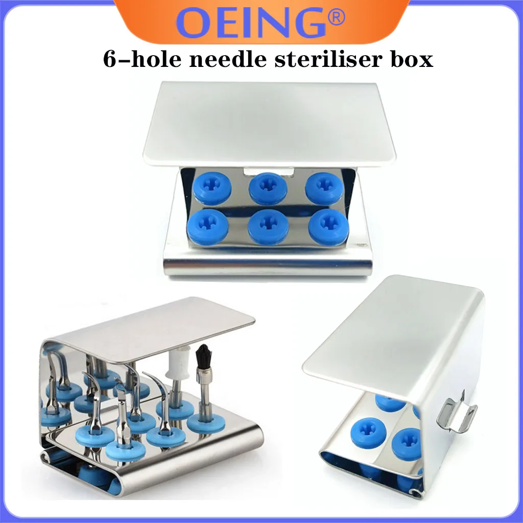 Dental Ultrasonic Scaler Tips Holder 6Holes Dentist Equipment Instrument Disinfection Storage Box Fit EMS NSK Satelec SironaDTE