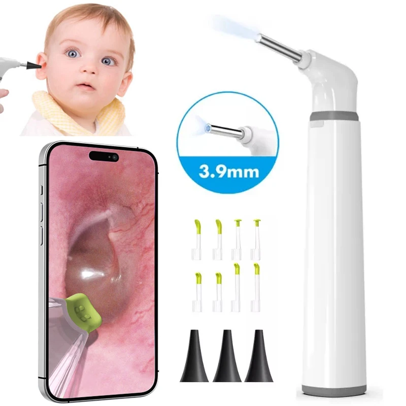 

3.9mm Wireless Otoscope Ear Nose Endoscope Camera Set 720P HD WiFi Scope with 6 LEDs for Kids Adults Support Android iPhone IOS