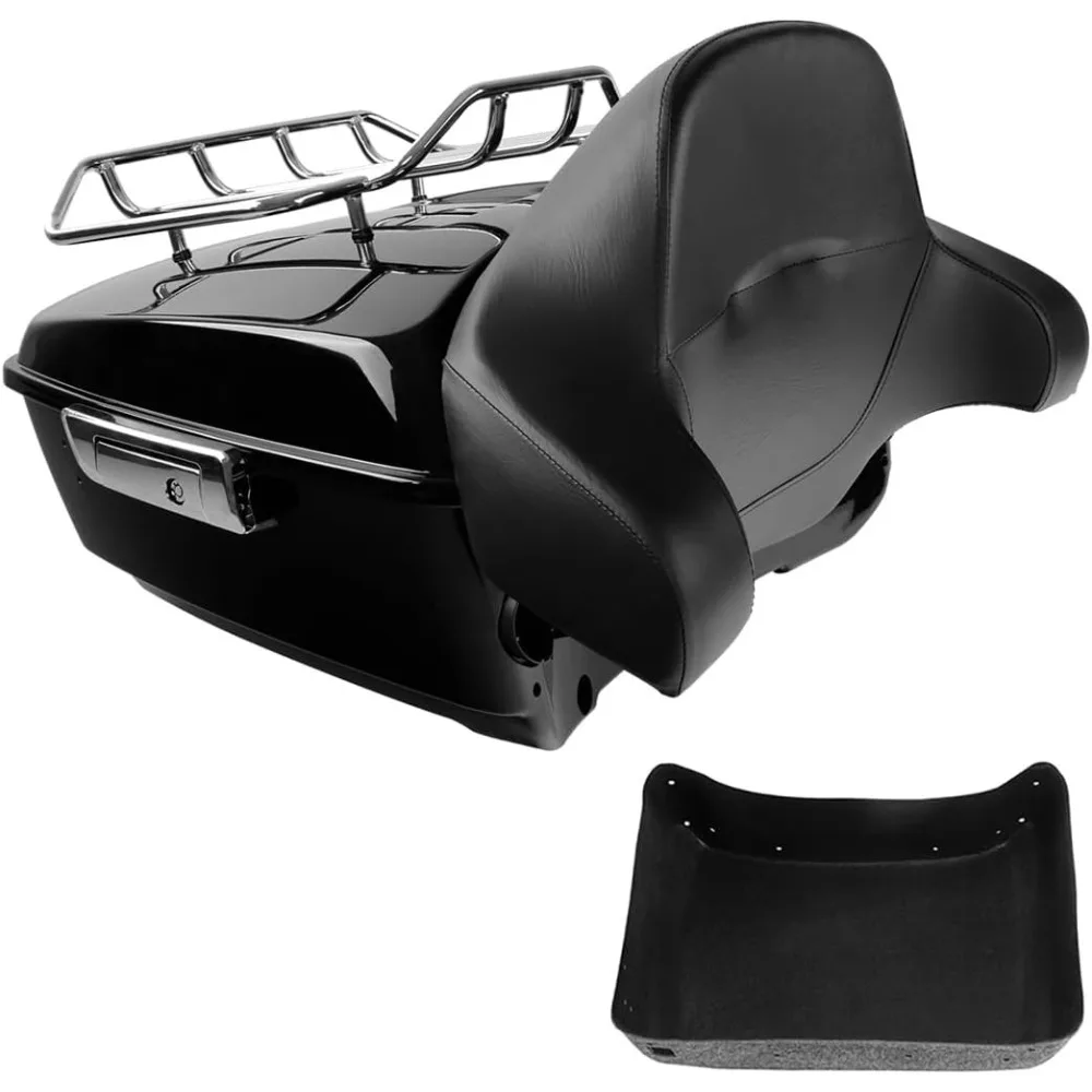 

Motorcycle Trunk Box Wrap Around Backrest Luggage Rack Fit For Harley Davidson 2014-2025 Touring CVO Road King Road Gl