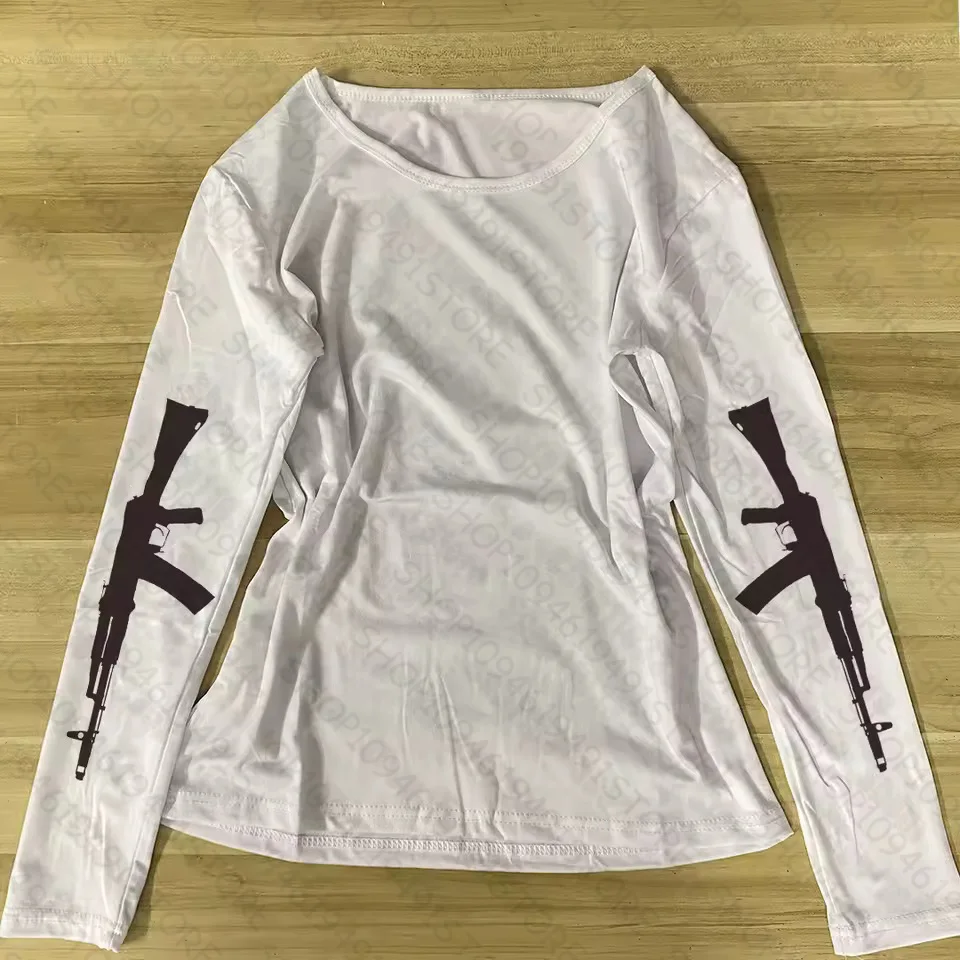 Punk Printing Tops Y2k Girls Long-sleeve T-shirt Streetwear Gothic Women Clothing Long-sleeve Tees Harajuku Fairy 2000s Tops