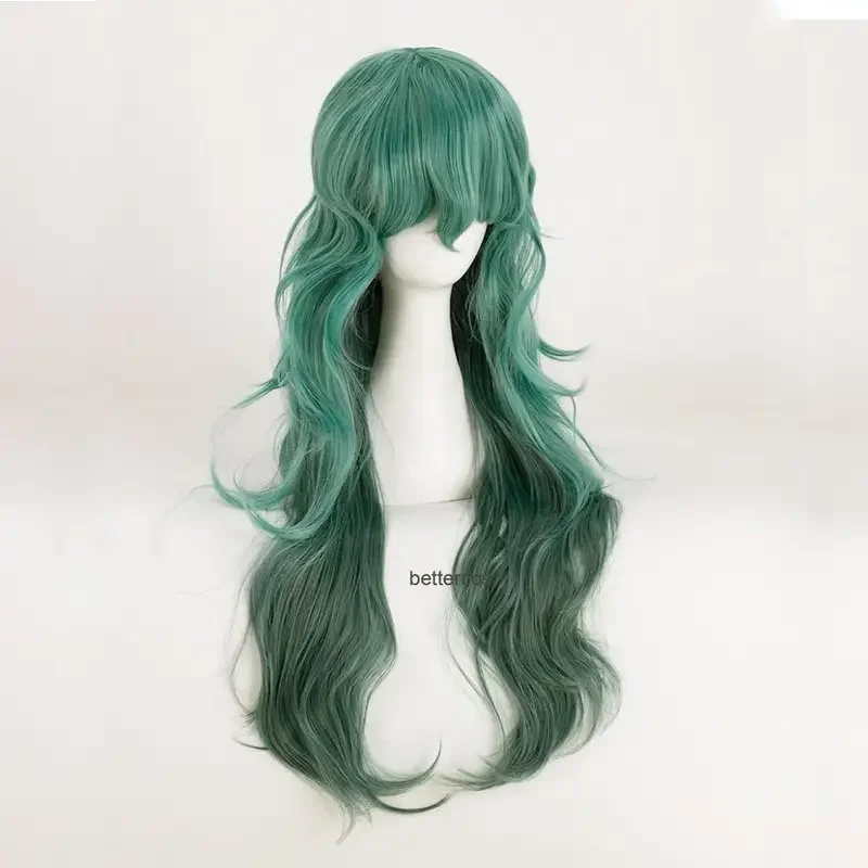 Sen Takatsuki Eto Cosplay Wigs 80cm Long Green Ombre Heat Resistant Synthetic Hair Wig Wig Cap