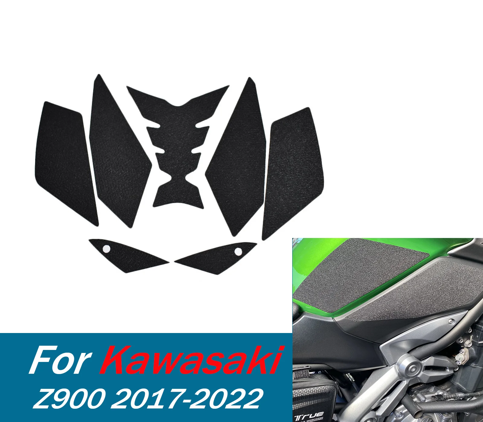 

Z900 бак тяговая боковая накладка газовое топливо наколенник наклейка для Kawasaki Z900 2017-2024 наклейки для мотоциклов аксессуары