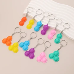 12pcs Mini Pop Fidget Keychain Sensory Fun Toy, Anti-Anxiety Stress Relief Autism  Luggage Accessories