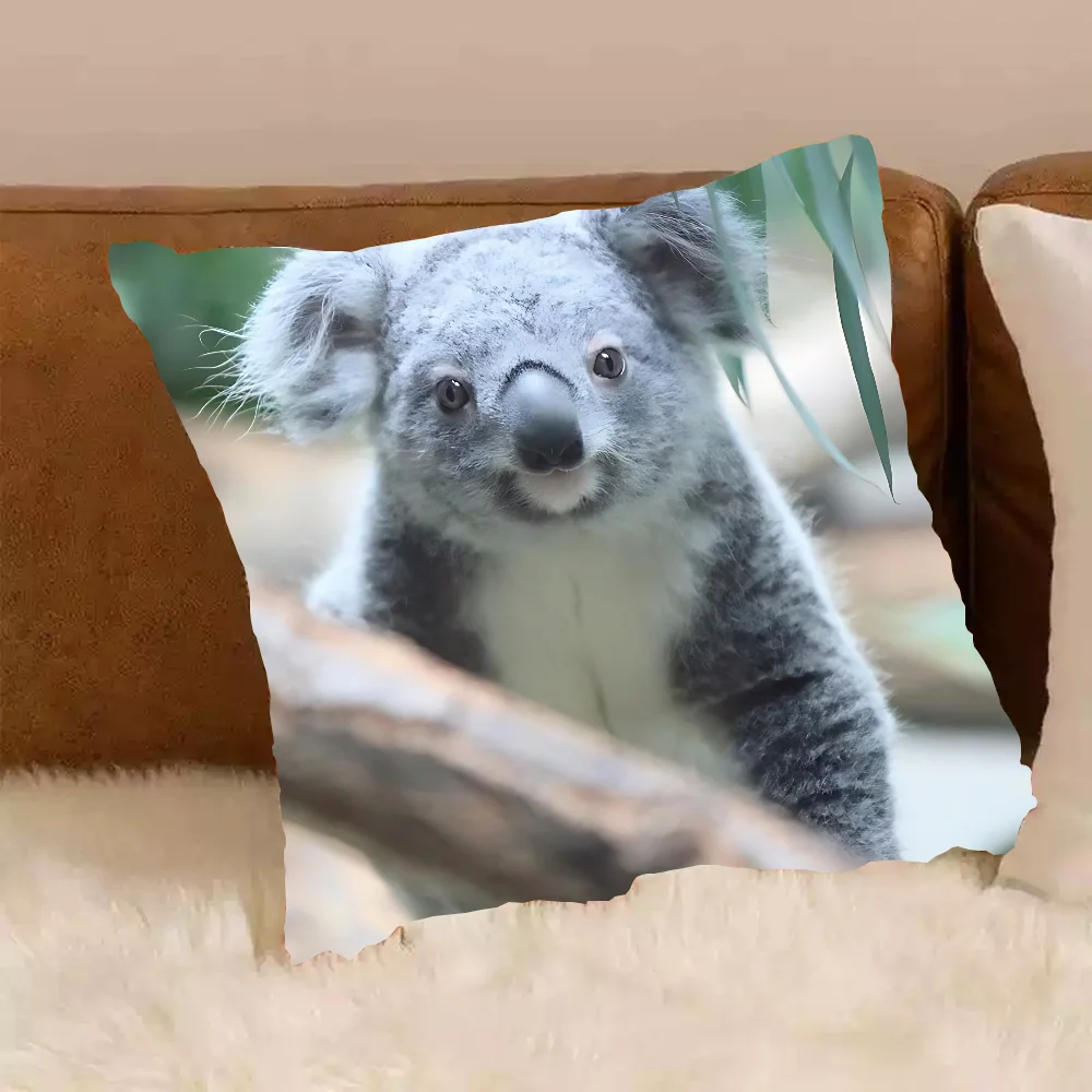 Cute Australian Koala Pillow Case Pillowcase Living Room Sofa Cushion Cover Bedroom Home Decoration Children's Gift