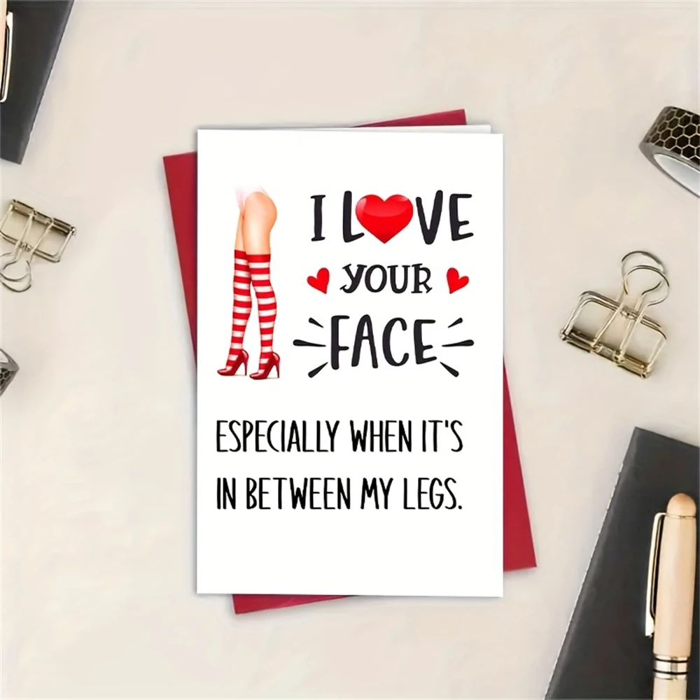 1PC, fun Valentine\'s Day greeting card,mischievous Valentine\'s Day gift card, for boyfriend/girlfriend, husband/wife, men/women\'