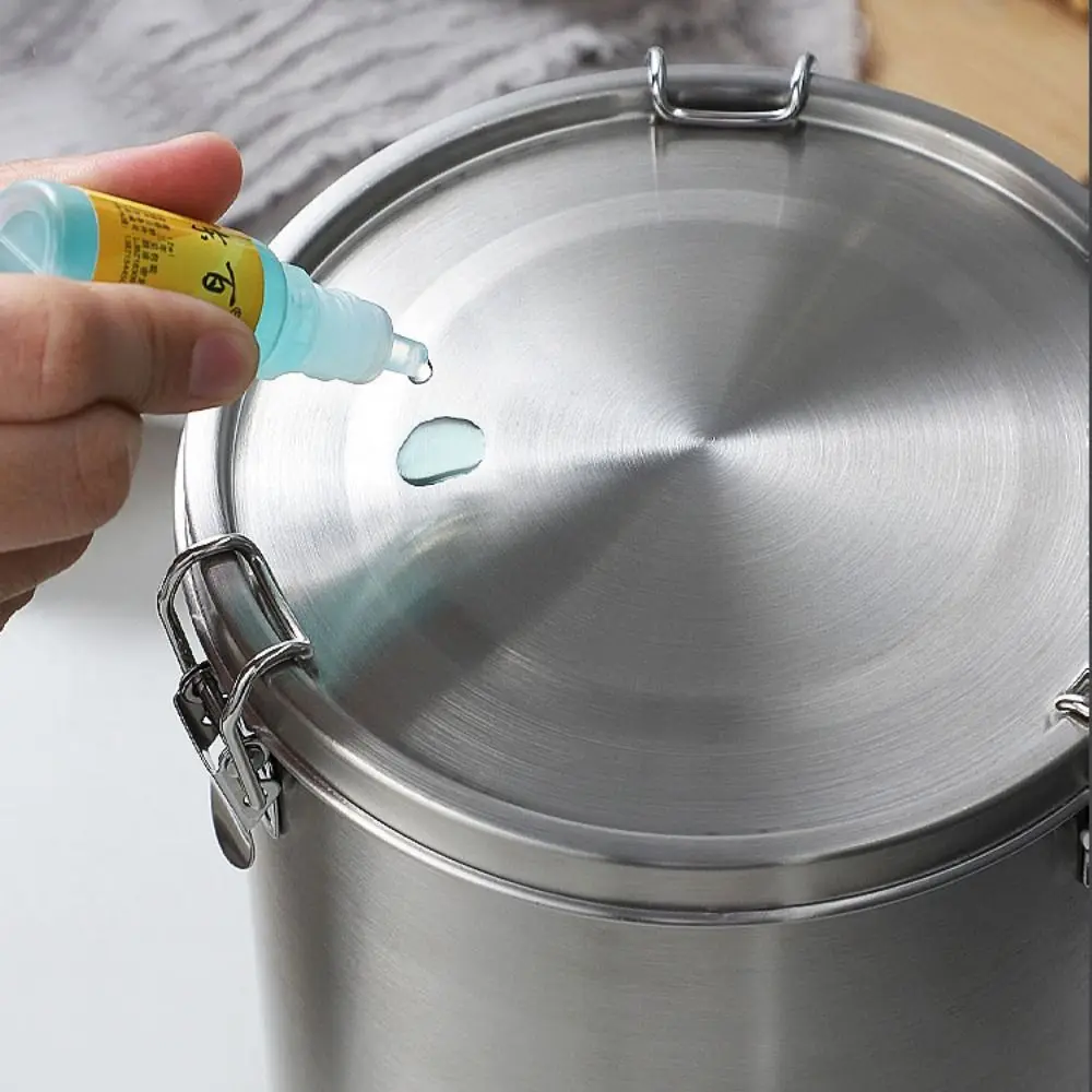 Réservoir de stockage en acier inoxydable 520/1000/1600/2500 ml avec échelle graduée, boîte de stockage de céréales scellée, étanche à l'air et anti-fuite