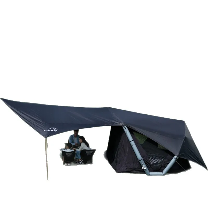 Camping inflatable tent outdoor fully automatic camping with canopy shading waterproof overnight