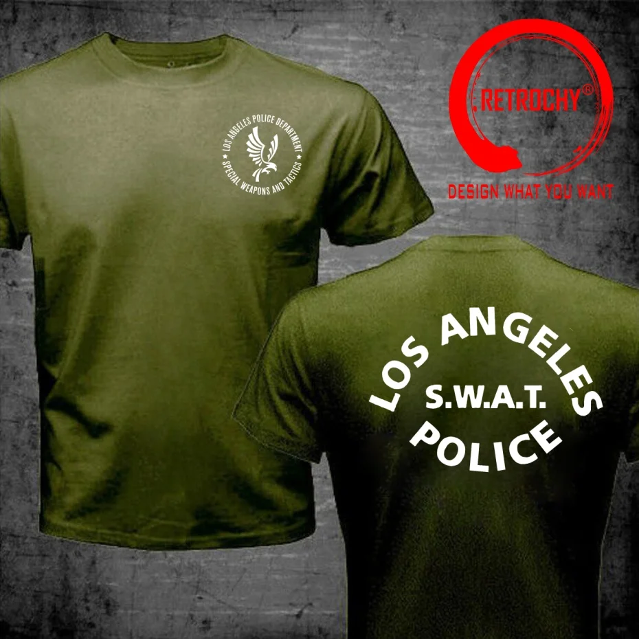 SWAT Department TV Series SECURITY INVESTIGATION T-Shirt Men's Fashion Los Angeles T Shirts Personality Streetwear Clothes Tees