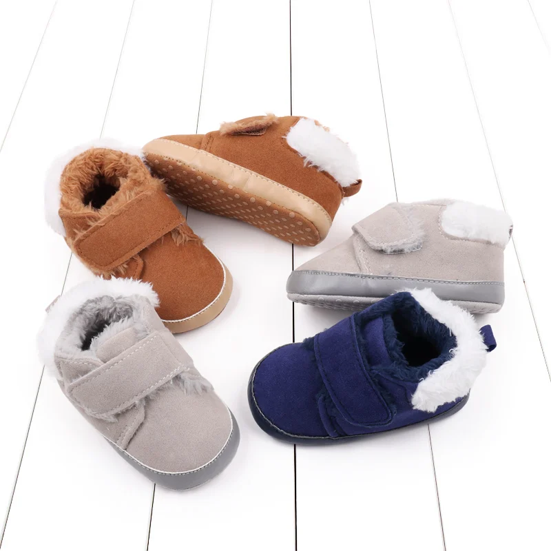 

Baby Shoes Soft and Warm Toddler Winter Sneaker Prewalking 0-9-18 Months Boys and Girls 2024 New Fashion High Quality BHX3165