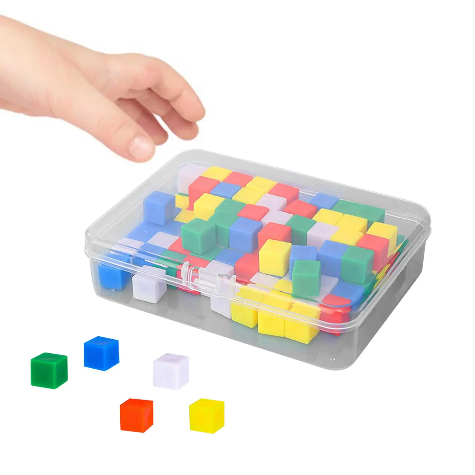 100Pcs Centimeter Cubes Development Blocks Math Learning Counting Cubes Color Sorting Toys for Teacher Homeschool Classroom