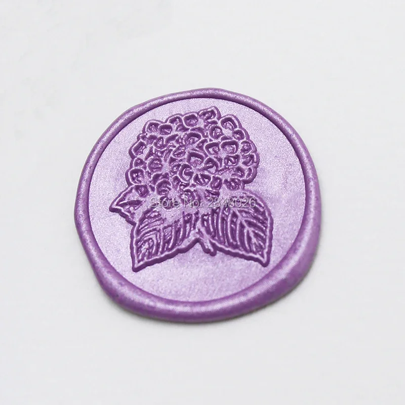 

Штамп с сургучной печатью гортензии, свадебный штамп, печать для приглашений, штамп для скрапбукинга, штамп с цветочной сургучной печатью