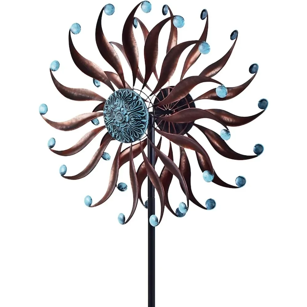 

Garden Wind Spinner, 84''Height with Stable Stake Metal Spinners Lawn Ornament Windmill, Garden Wind Spinner