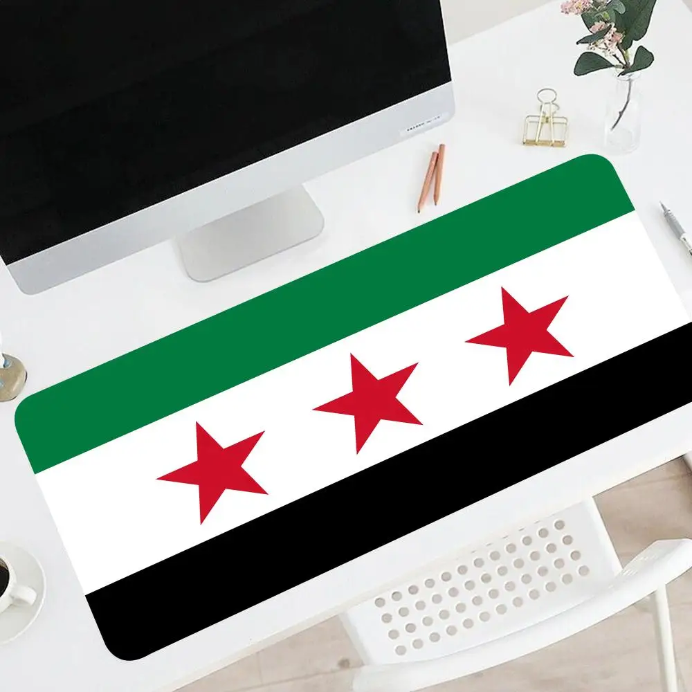 S-Syrian R-Revolution F-Flag Mouse Pad Pc Gamer Computer Table Xxl Mouse 90x40cm Pad Gaming Accessories Desk Mat Keyboard Mousep