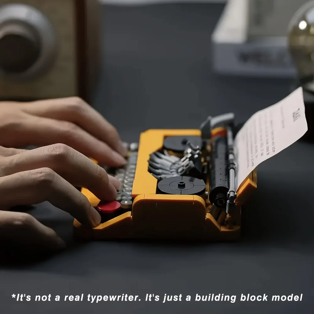 Set modello macchina da scrivere retrò - Dettagli ad alta definizione, esperienza di assemblaggio interattiva - Regalo di Halloween/Natale/Compleanno