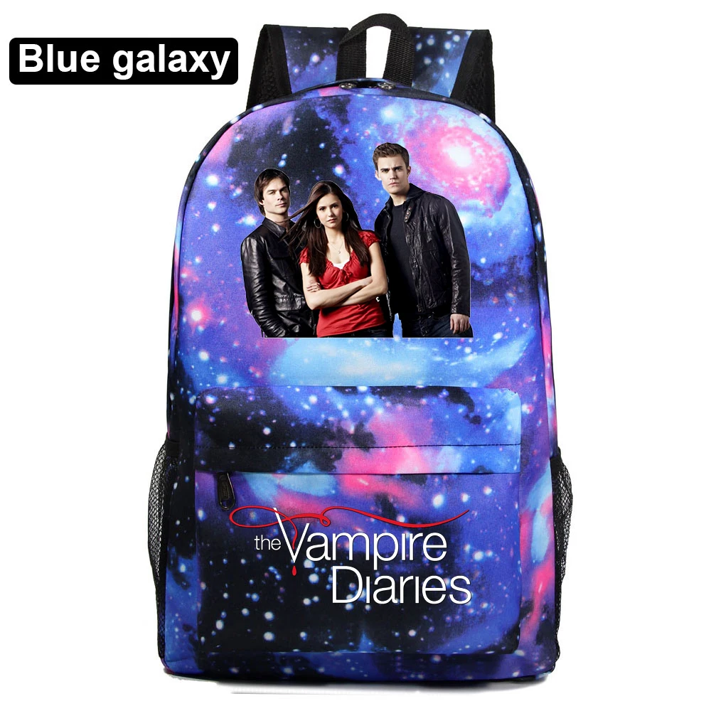 

Vampire Diaries Backpack Student Boys Girls School Bag Rucksack Travel Pack Laptop Bag Big Strong Mochila