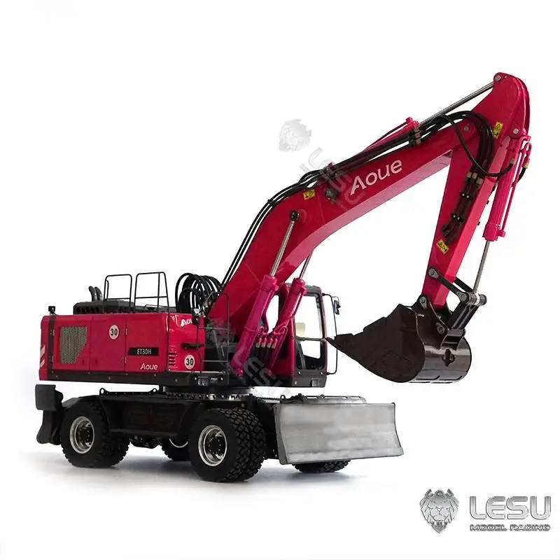 Modello di macchine edili 1/14 Escavatore a ruote LESU aggiornato con pala anteriore interamente in metallo fai da teRD-A0006