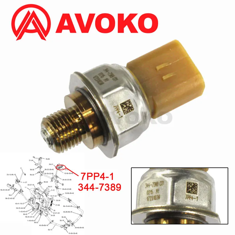 

344-7389 Датчик давления коробки передач 5 МПа для экскаватора CAT Caterpillar D11 D9 D10 777D 773E 777E