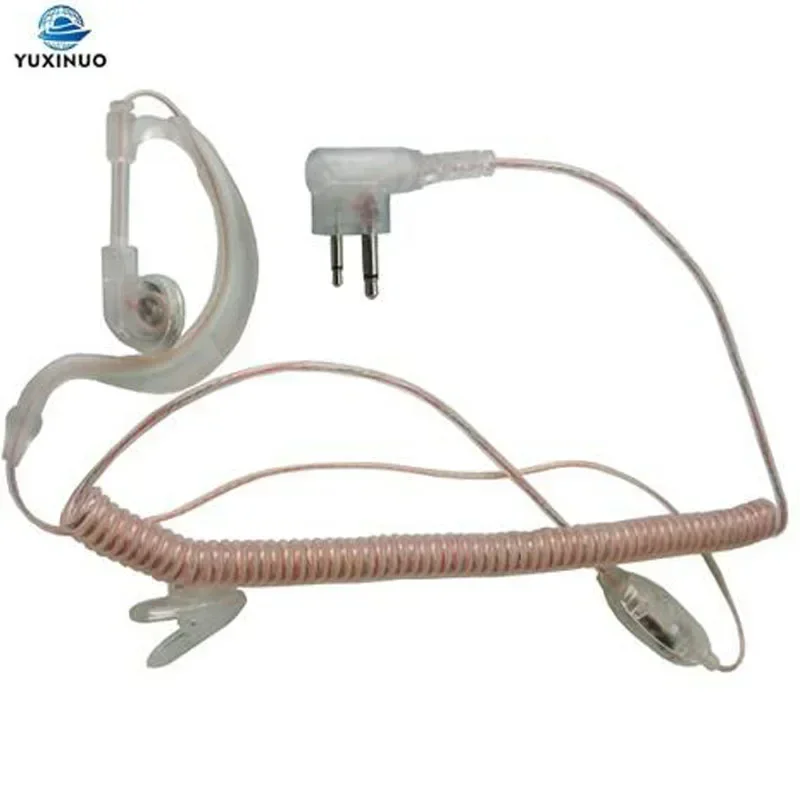 

10PCS 2-Pin Flexible Transparent Wire Earpiece Headset PTT Mic for Motorola CP88 CP040 CP100 XV1100 XV2100 AXV5100 XU1100 Radio