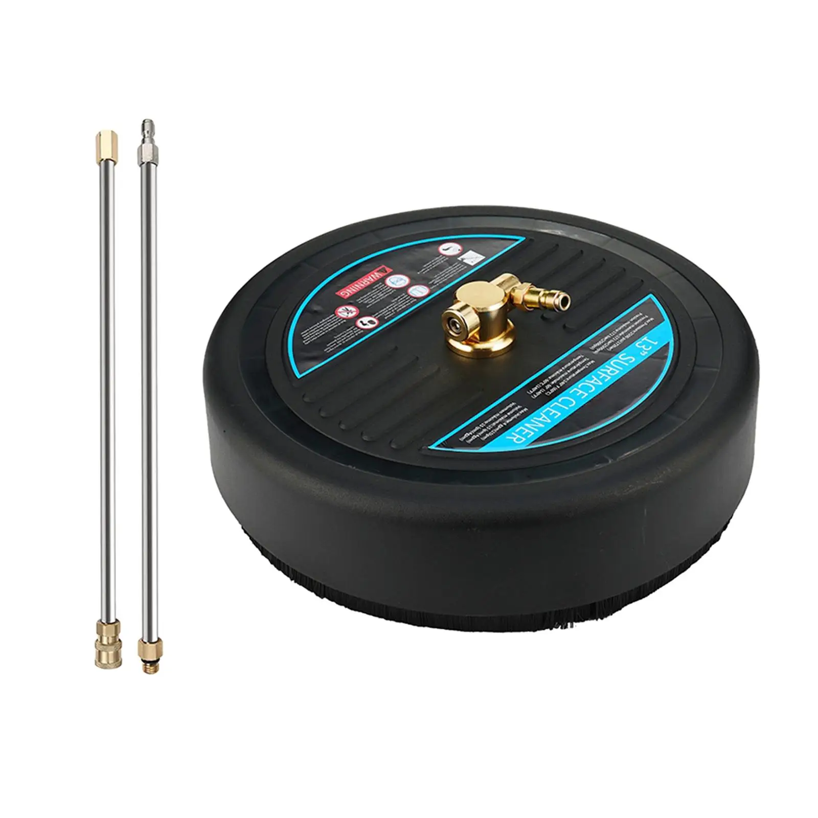 고압 세척기 평면 표면 클리너 스테인레스 스틸 하우징 파티오 시멘트 복도 목재 교량용, 13 인치 2 익스텐션 막대