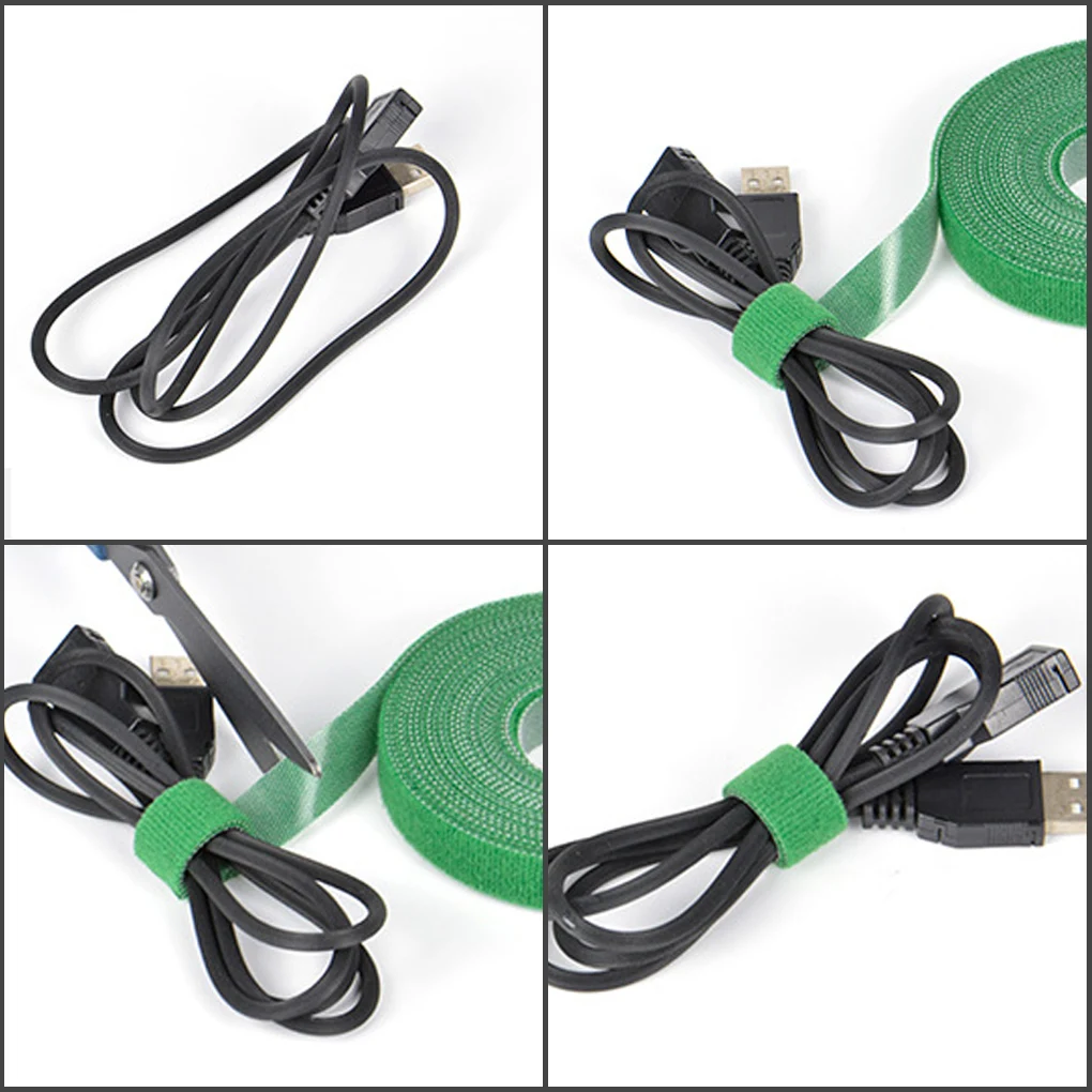 Рулонная лента для завязывания растений, регулируемая садовая универсальная черная лента