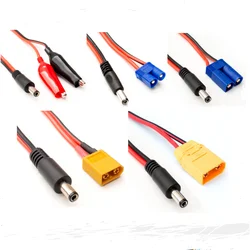 DC5.5*2.5mm Power Cable Adaptor to EC3 EC5 XT60 XT90 Male Alligator clips For TS100 ElectricSolderingSolder Iron 22AWG PVC 70cm