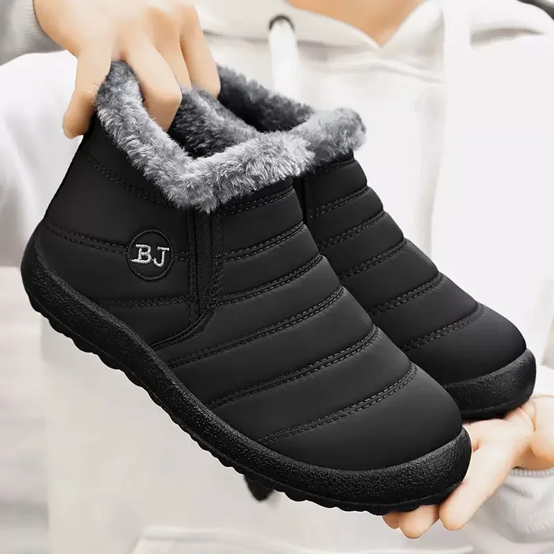 

Winter Couple Cotton Boots Thick Cotton Shoes Lightweight Women's Boots Waterproof Warm Umbrella Cloth Snow Boots Big Size 35-47