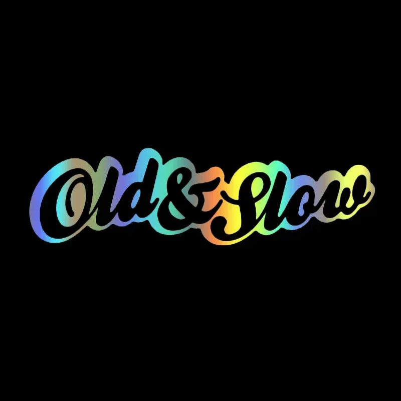 S51426# Various Sizes/Colors Car Stickers Vinyl Decal Old And Slow Motorcycle Decorative Accessories Creative Laptop Helmet