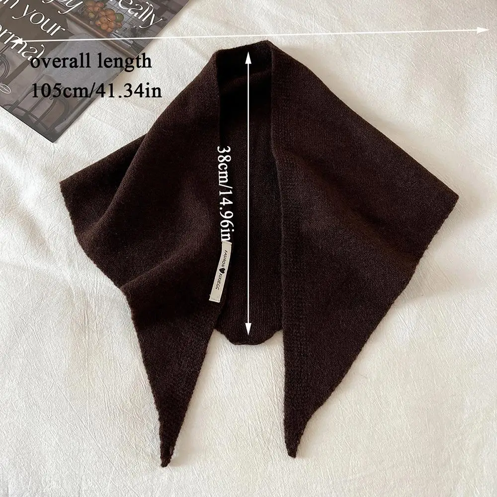 

Шерстяной вязаный треугольный шарф, треугольные вязаные шарфы, хиджаб, многофункциональный шейный платок, стильная однотонная шаль на плечо