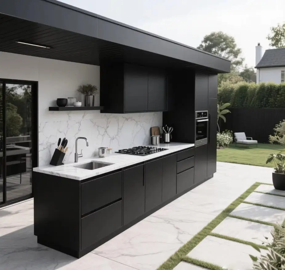 Durable Stainless Steel Modern Kitchen Cabinets for Easy Installation Outdoor Modular Furniture
