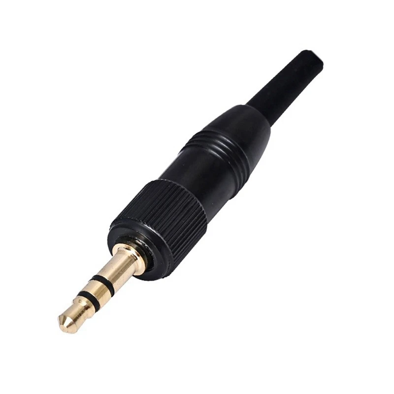 5 PCS 3.5Mm Plug Stereo Screw Locking Audio Lock Connector Black & Gold Plastic+Metal For Sennheiser For Sony Nady Audio2000s