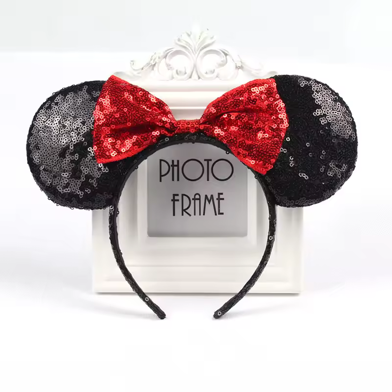 Mouse Ears Headhand for Girls Adults Cute Cartoon Party Cosplay Hair Accessories Sequin Bows Hairband Toys - Image 25