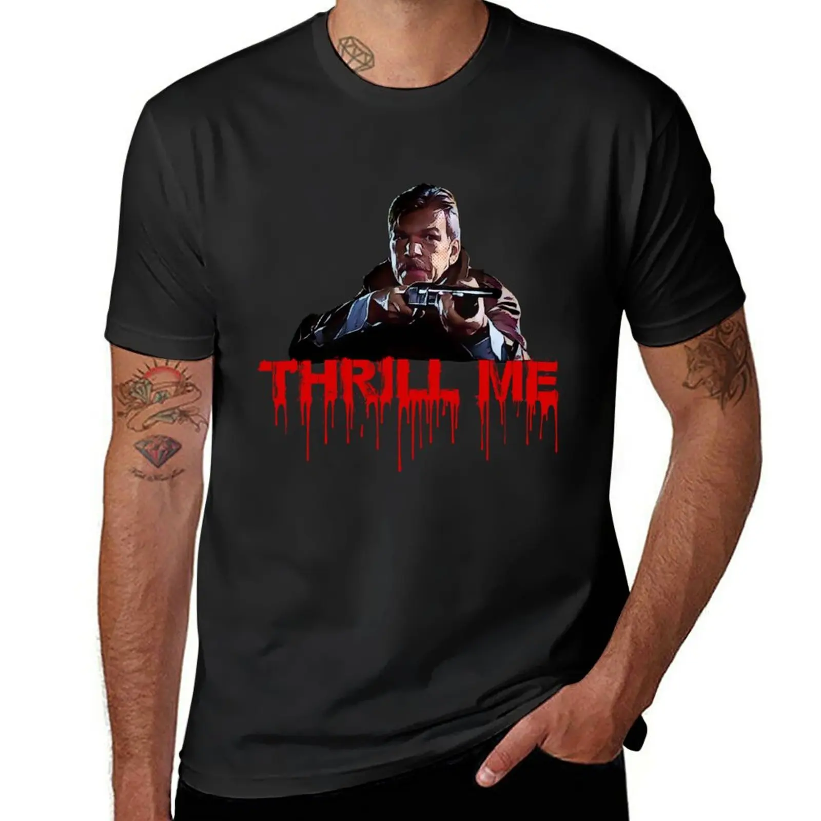 New Thrill me T-Shirt plus size tops summer tops graphics t shirt mens plain t shirts