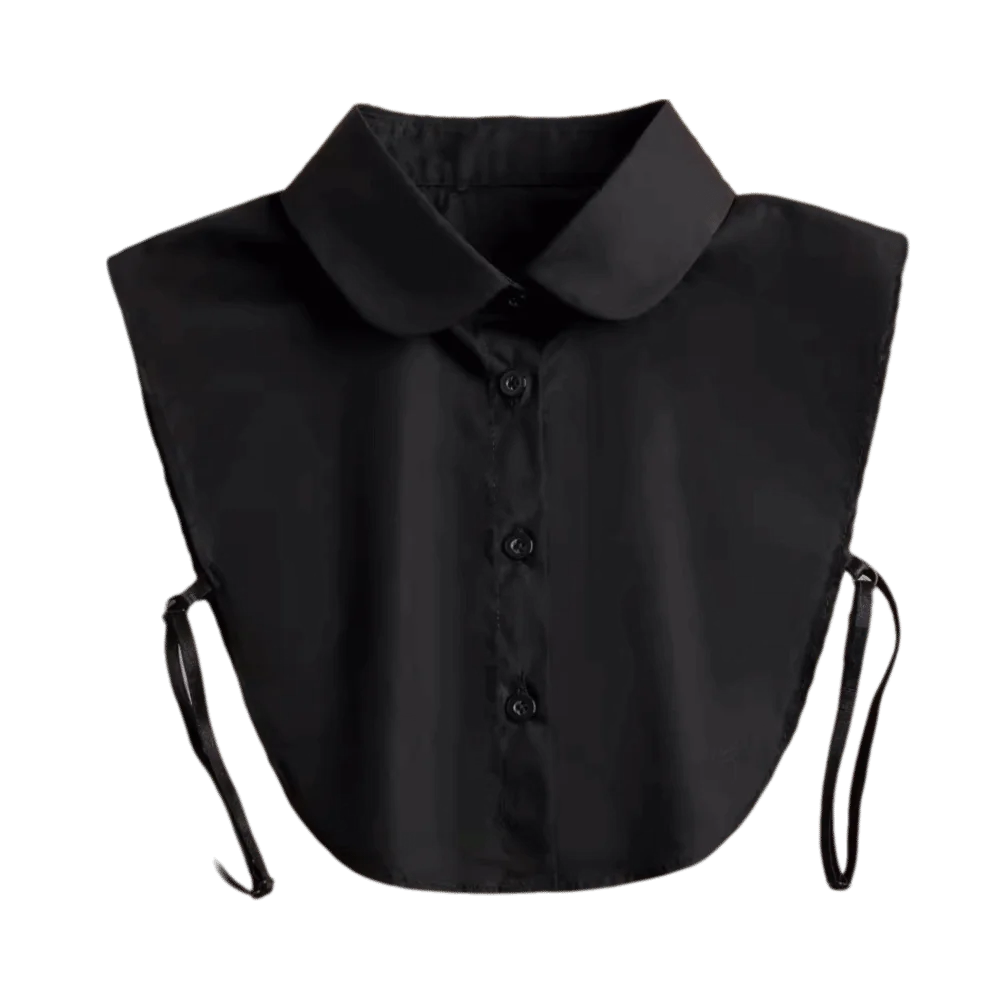Fashion Cotton Fake Collar Adjustable Straps Convenient Detachable Collar Solid Color Versatile Half Shirt Style Fake Collar