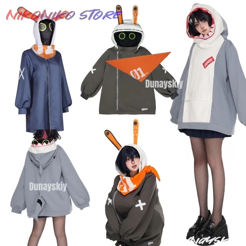 

❤2026❤ Game Zenless Zone Zero Bangboo Eous Cosplay Costume Hooded sweatshirt The Bangboo Mask Coat Eous Greatcoat Fan Eous Out❤