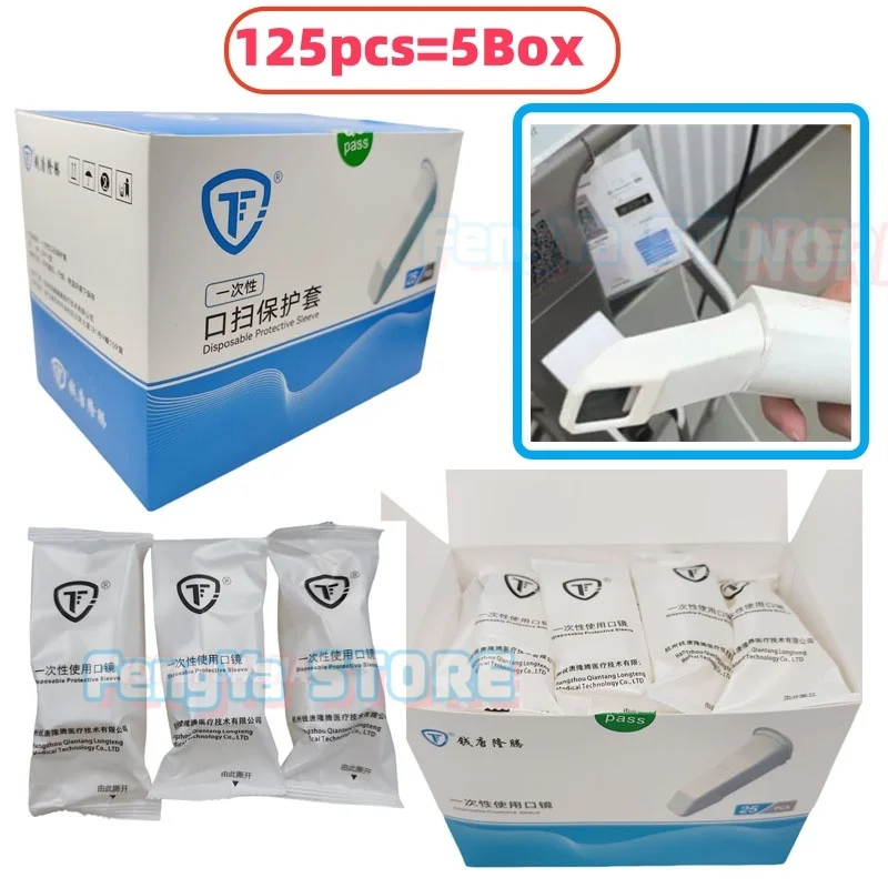 125Pcs/Lot Disposable iTero Scanner Sleeves Single-Use Hygiene Dentistry for iTero Intraoral Scanner Protective Sleeves