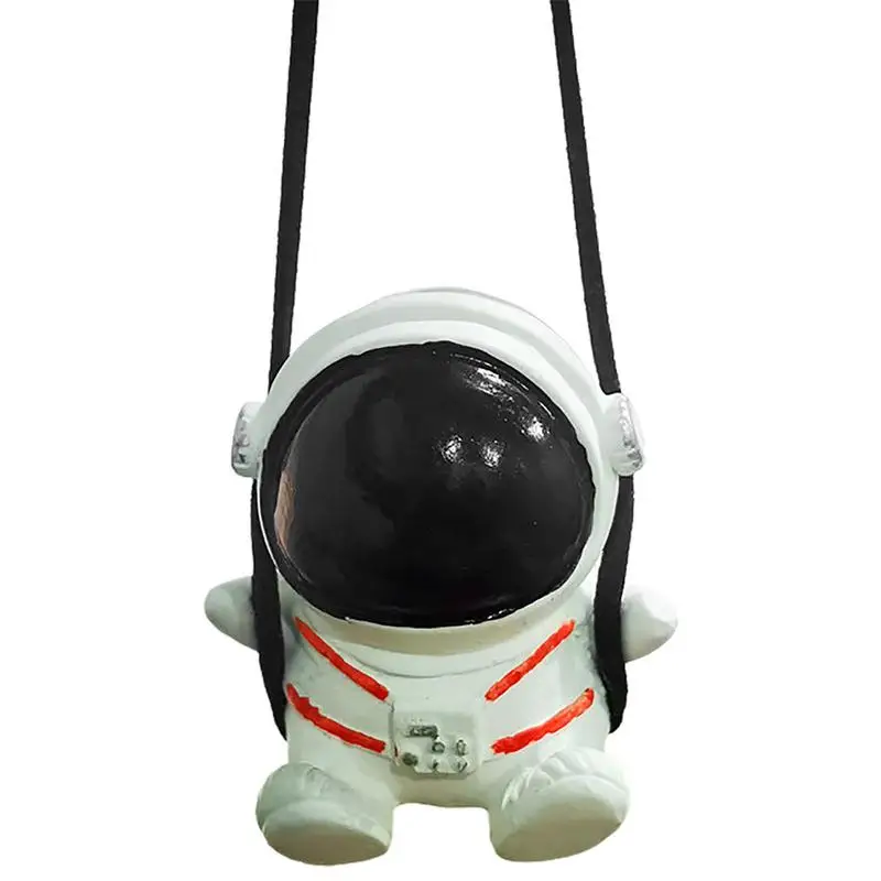 Car Ornament Swing Astronaut Shaped Car Pendant Cartoon Car Rear View Mirror Hanging Ornaments Car Goods Interior Accessories