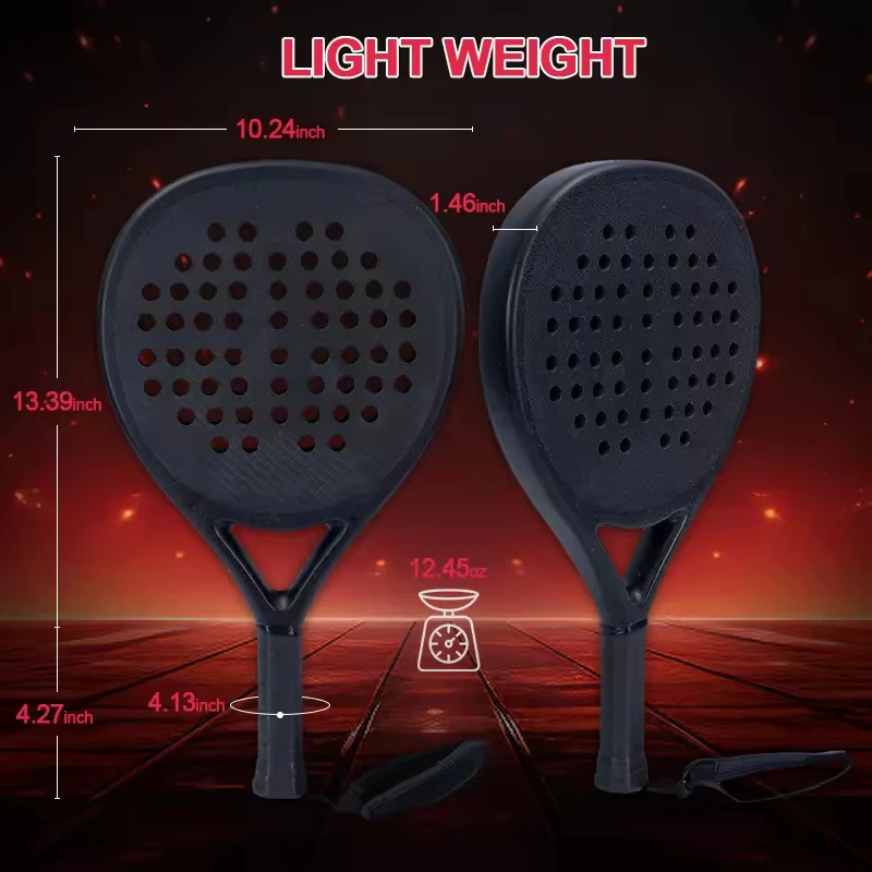Innovative 18K Carbon Fiber Tear Model Customization Available For Advanced Players Padel Racket Padel Tennis Racket
